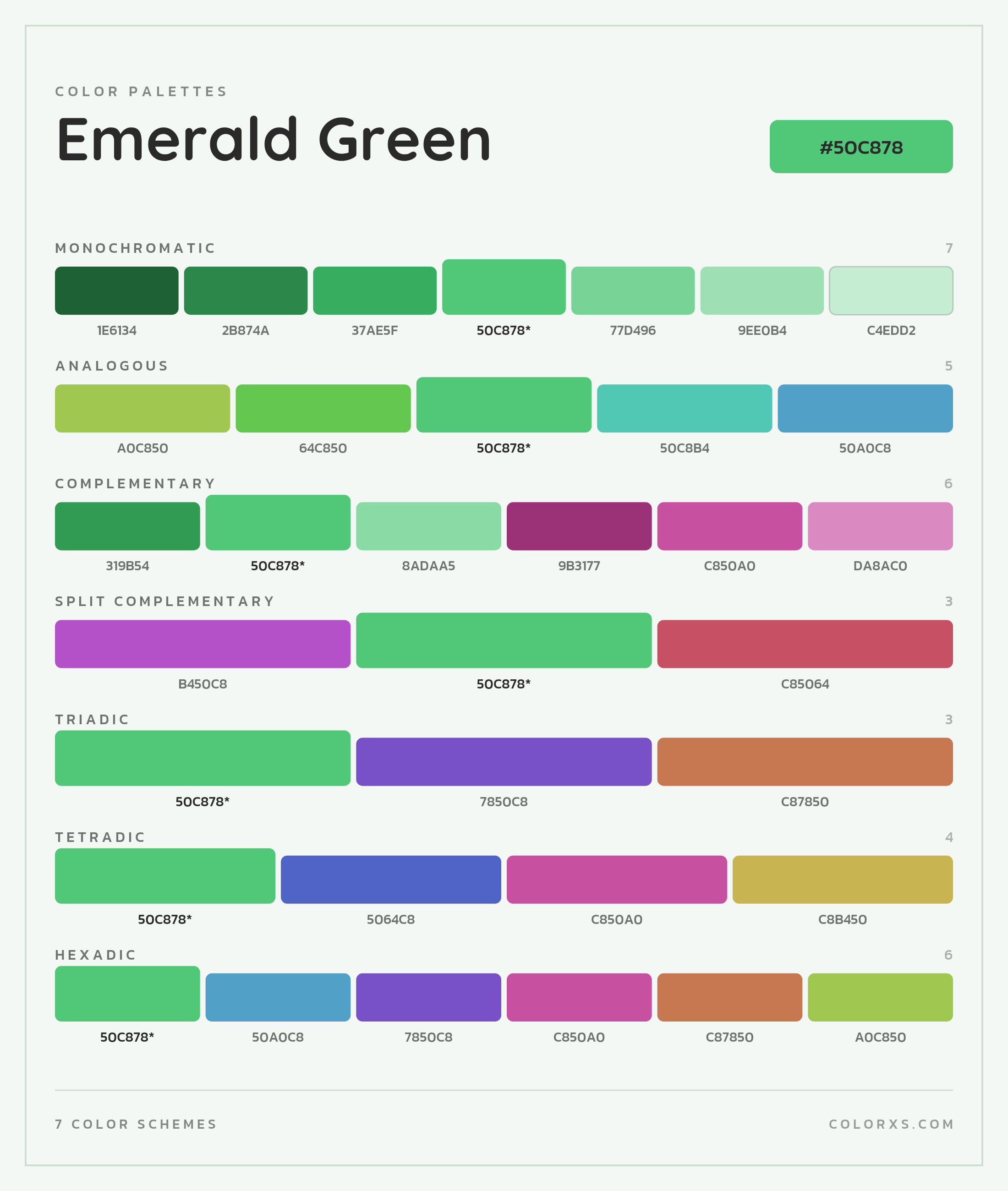 Emerald Green Color Scheme Palettes