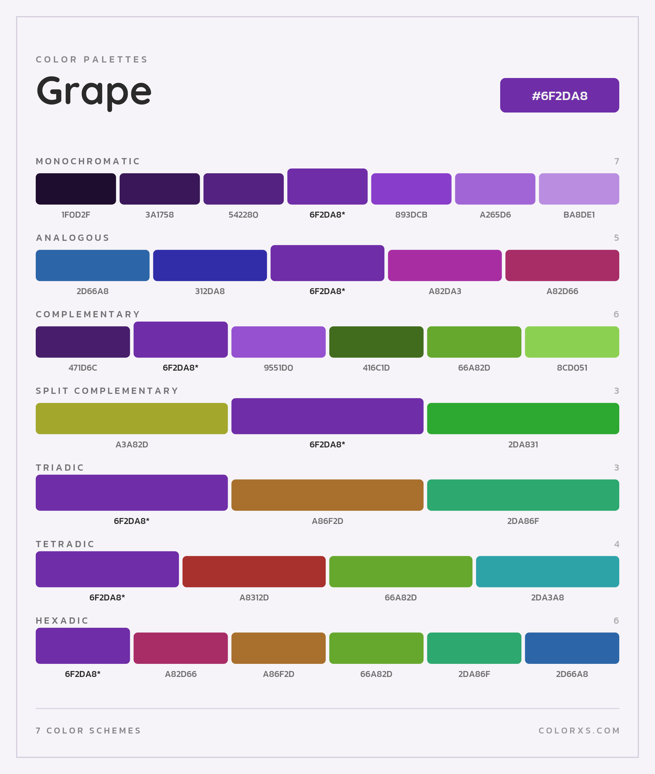 Grape Color Scheme Palettes