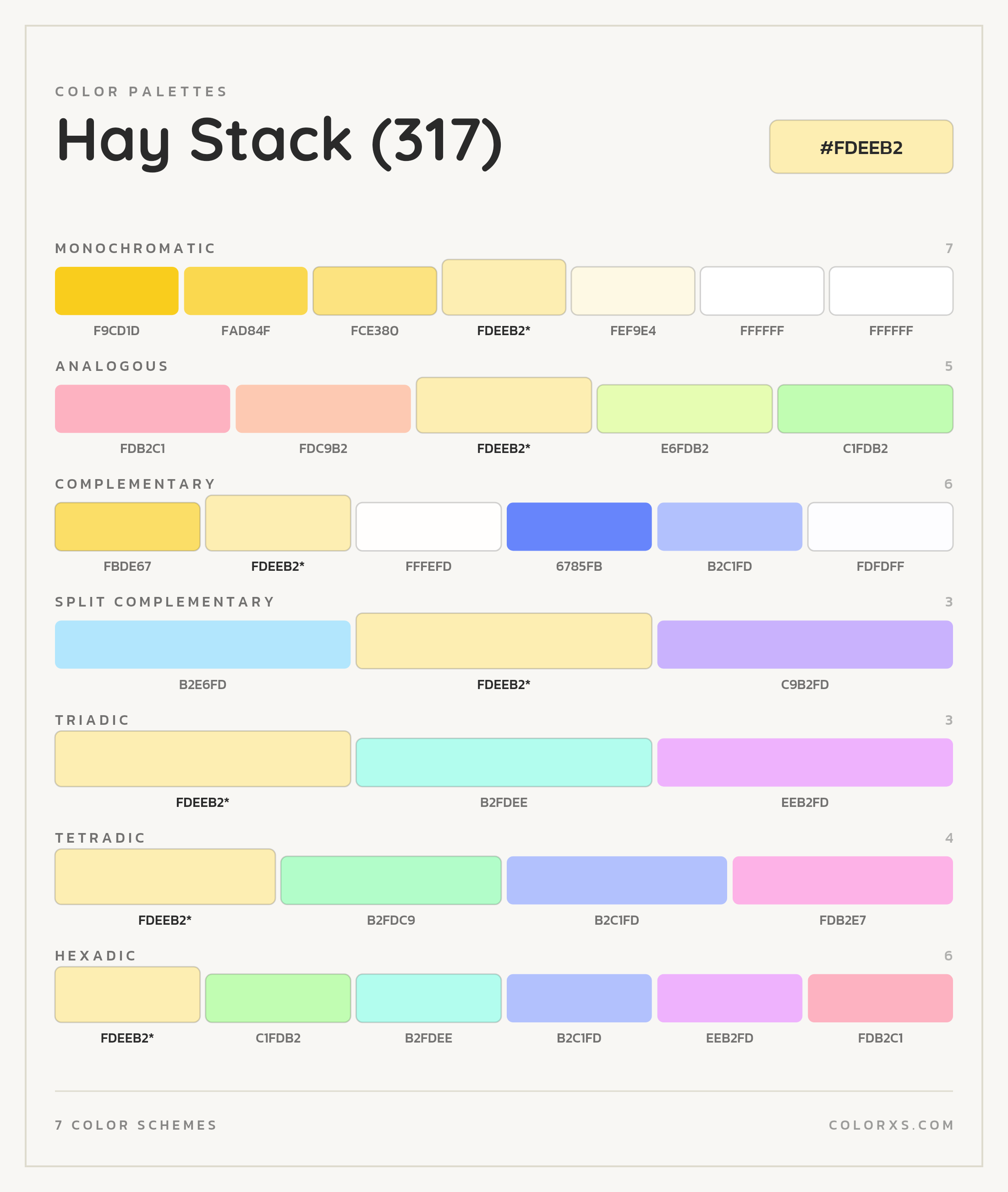 Hay Stack (317) Color Scheme Palettes