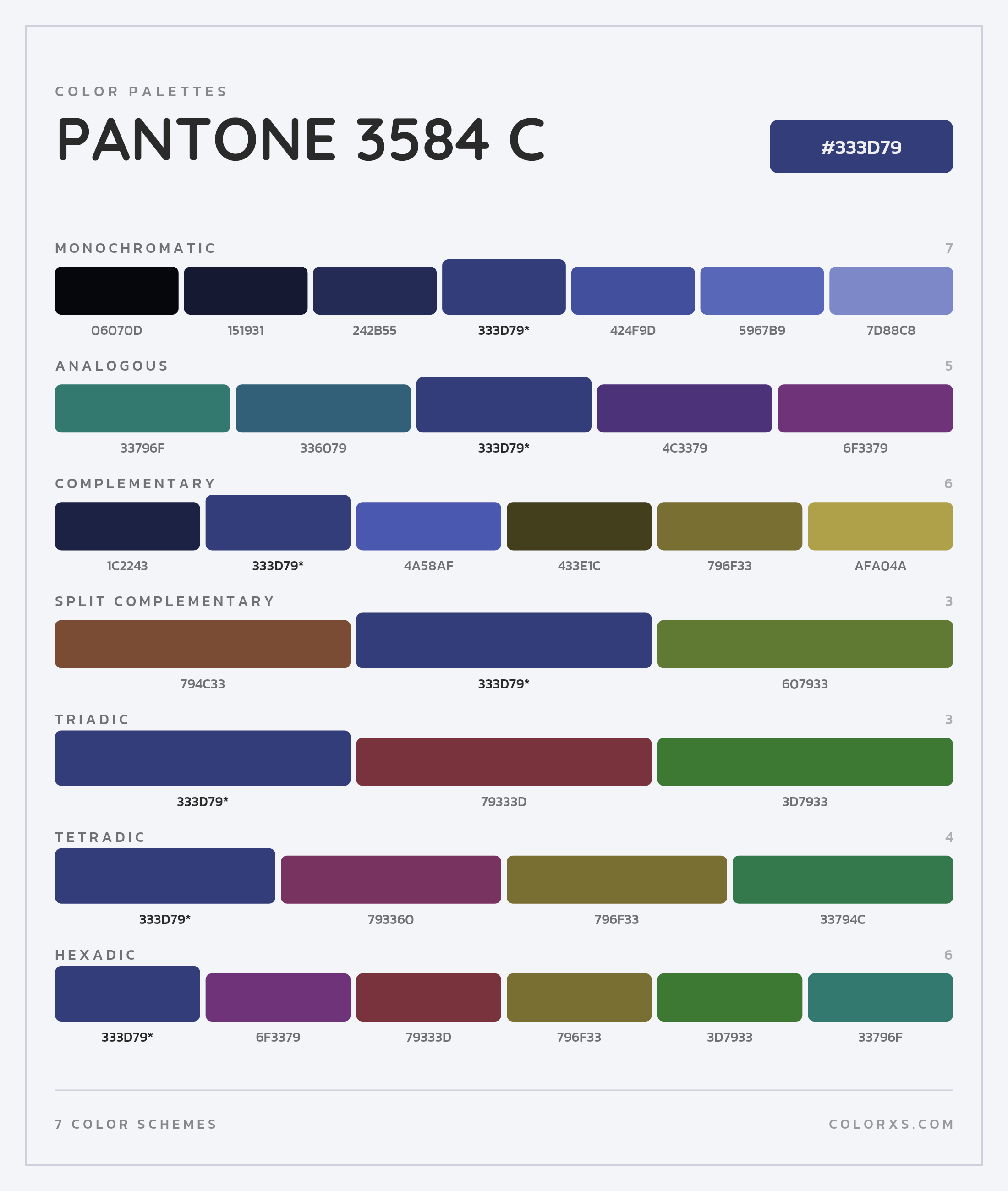 PANTONE 3584 C Color Scheme Palettes