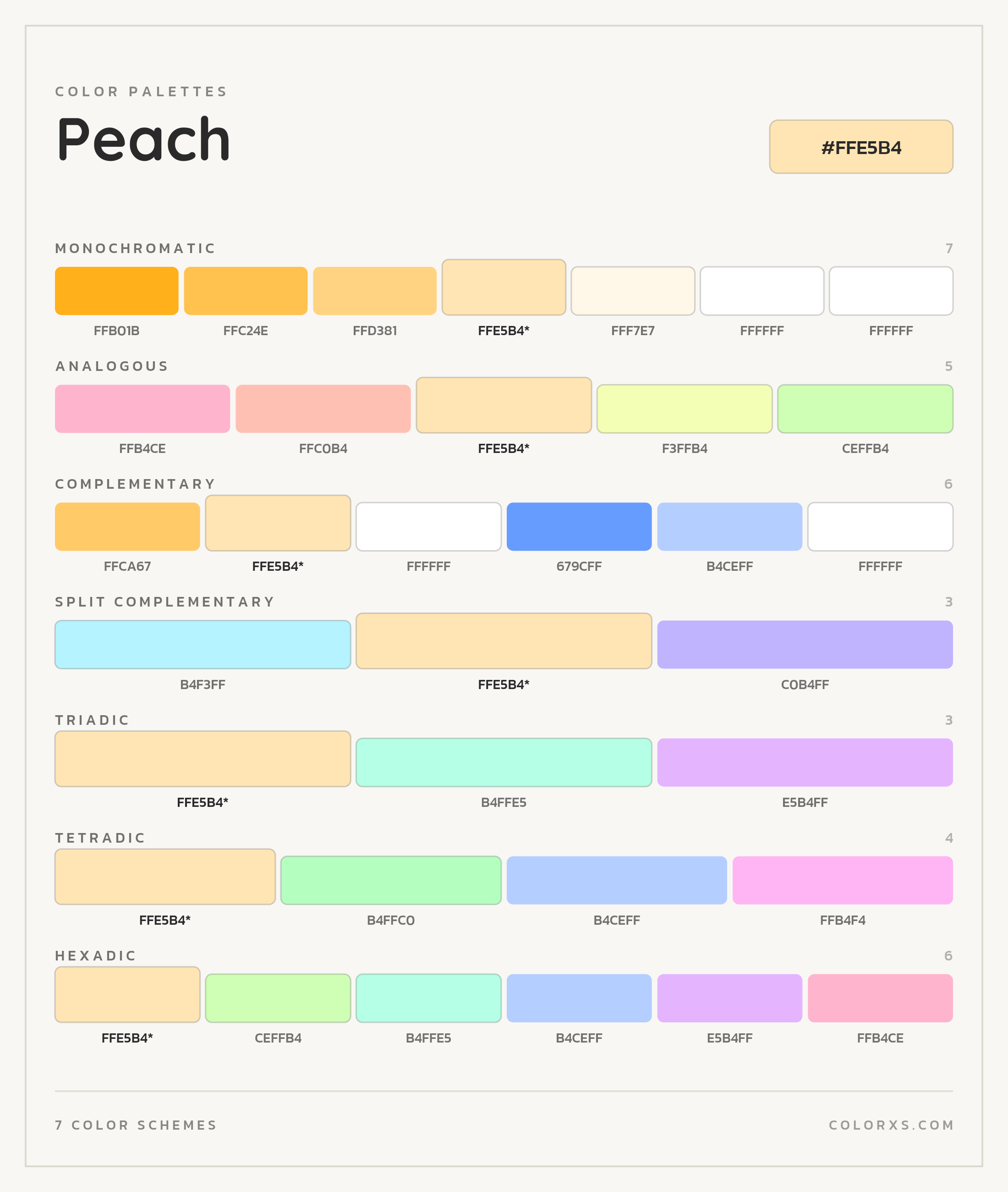 Peach Color Scheme Palettes