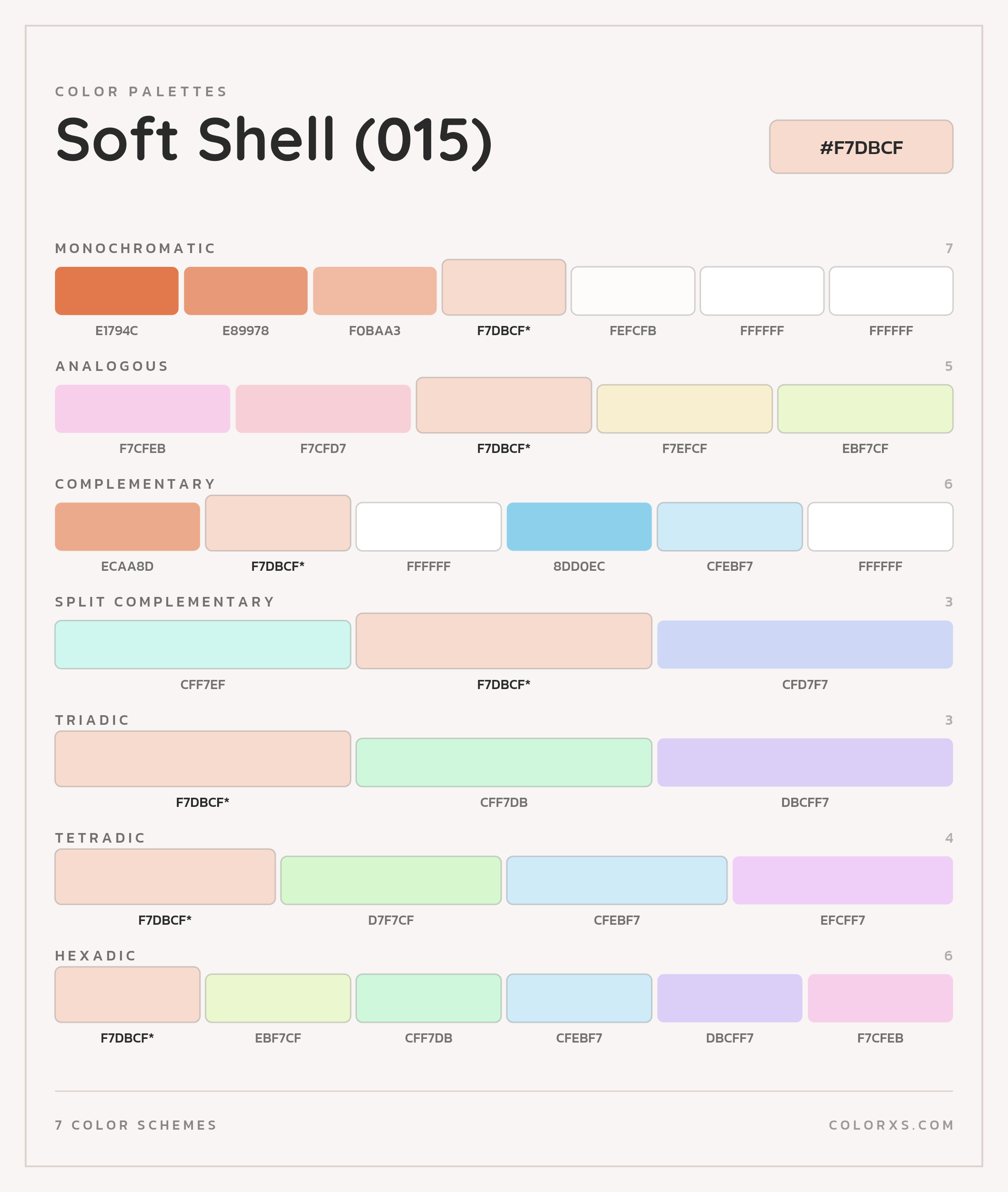 Soft Shell (015) Color Scheme Palettes