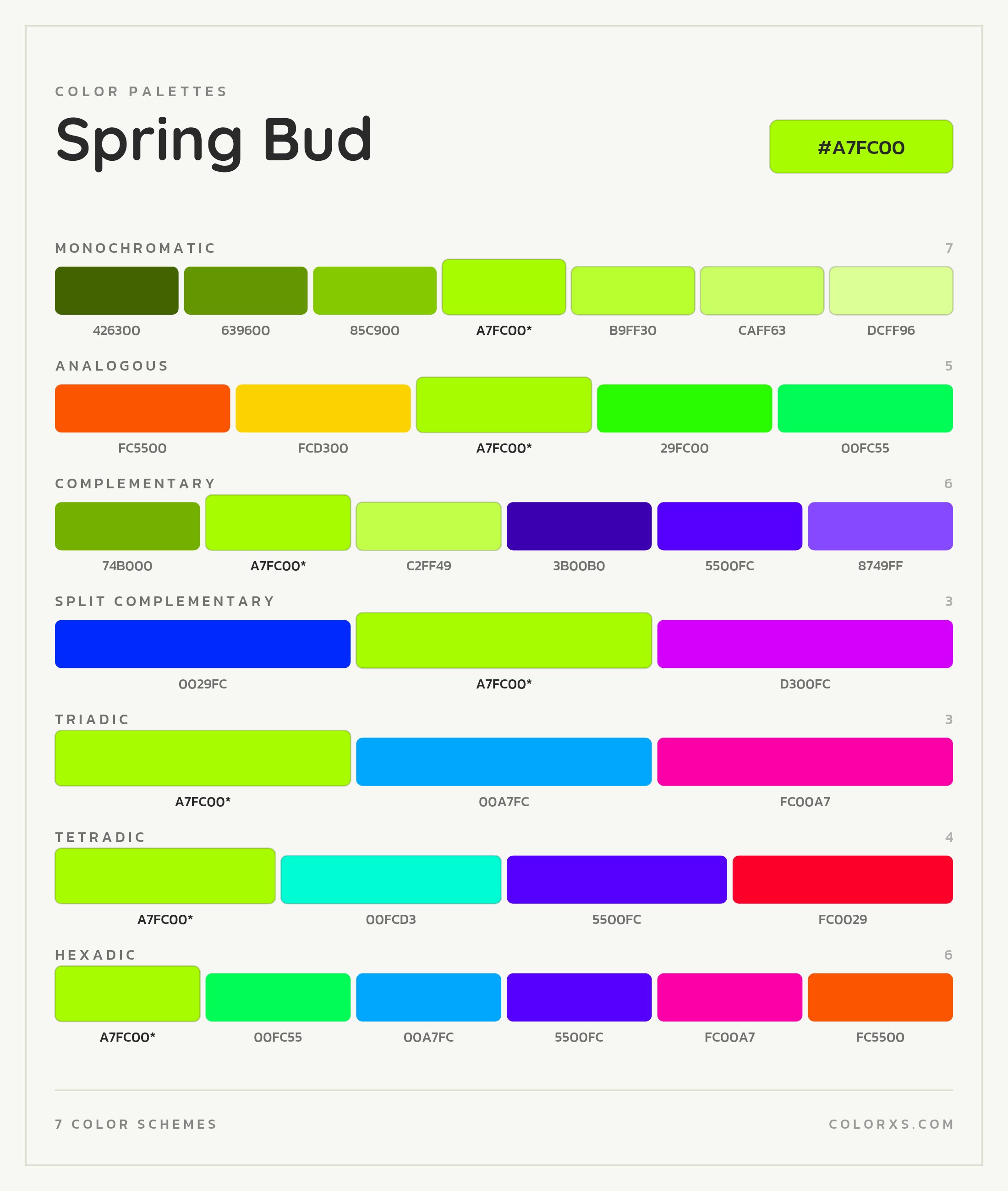 Spring Bud Color Scheme Palettes