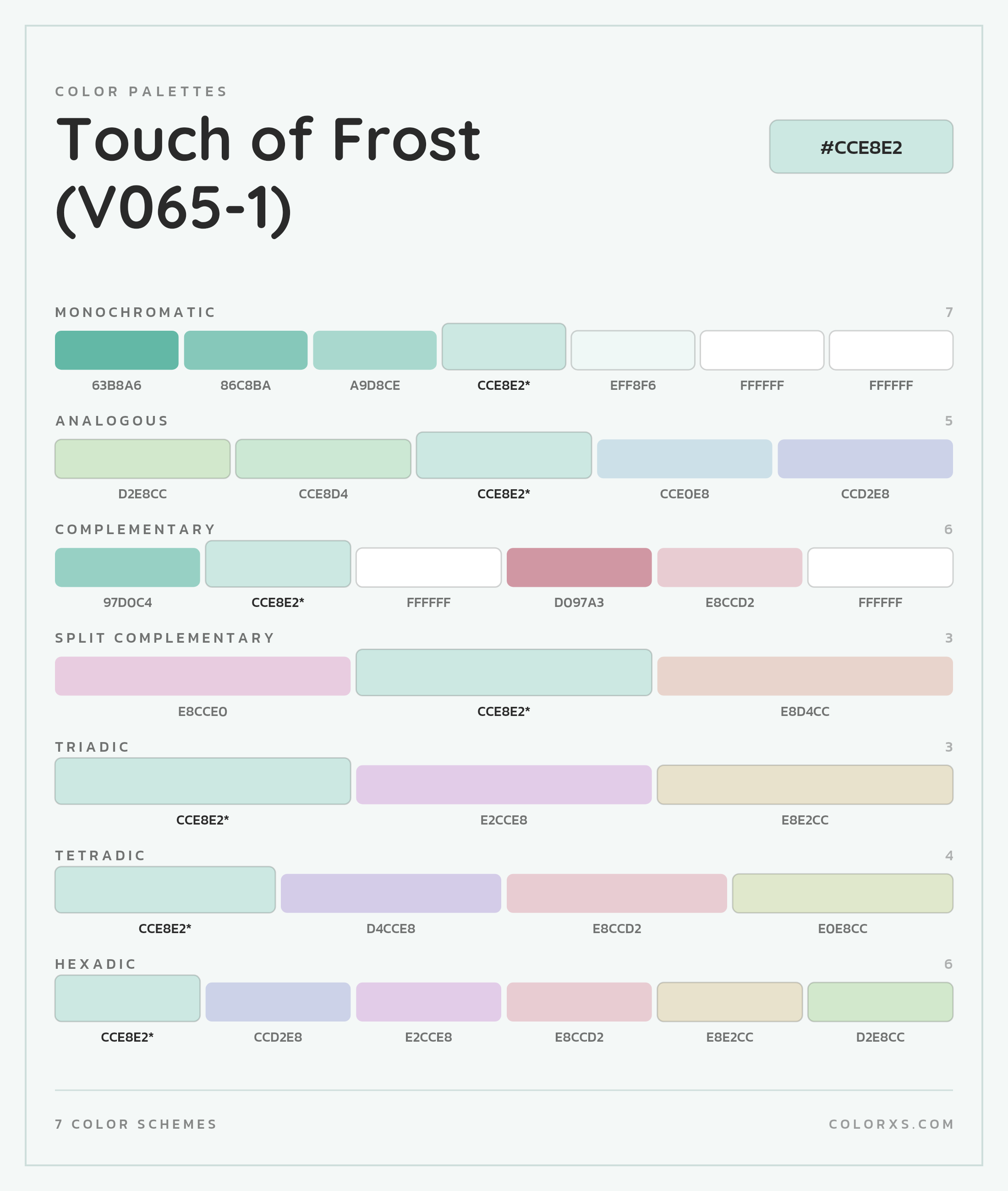 Touch of Frost (V065-1) Color Scheme Palettes