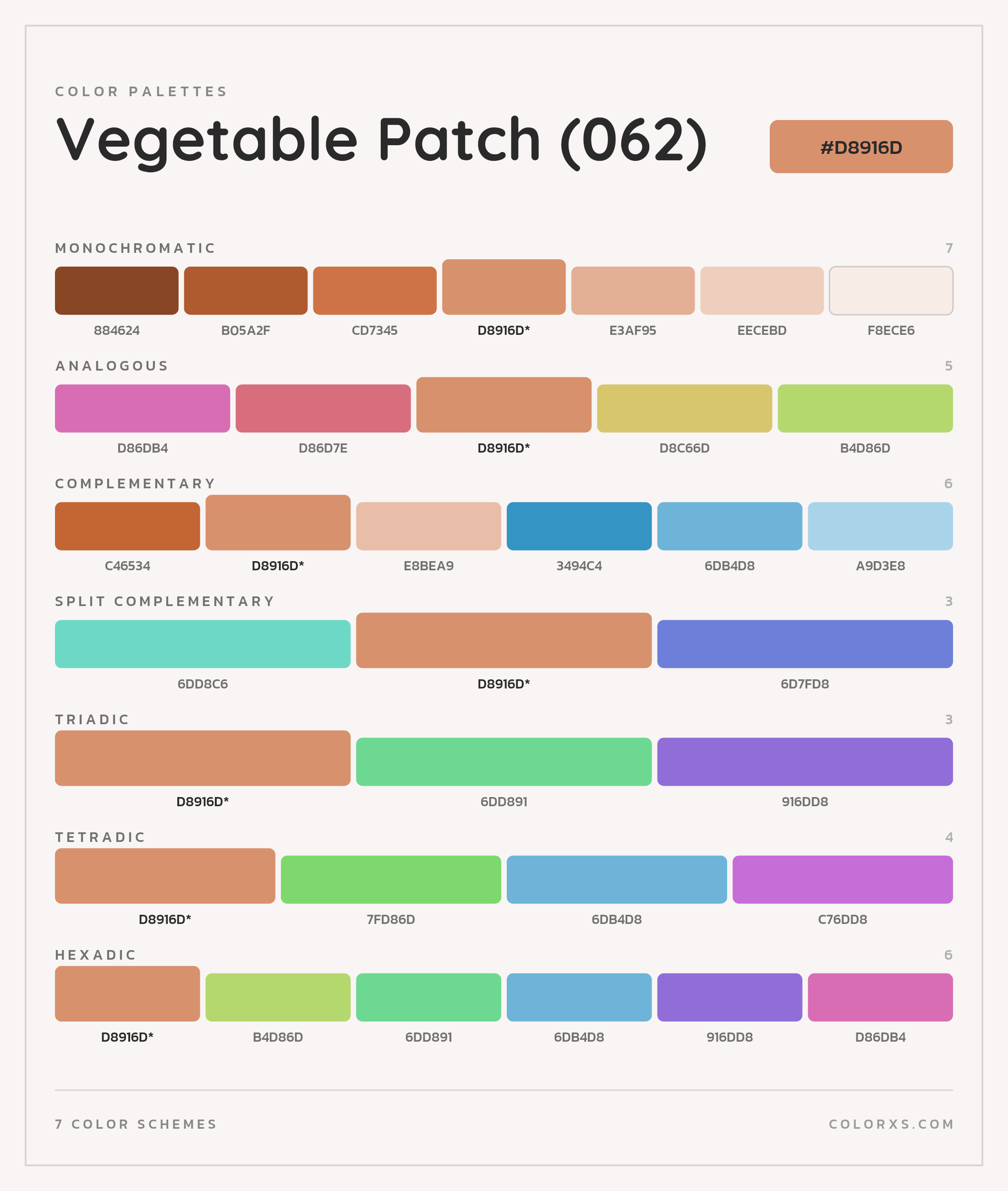Vegetable Patch (062) Color Scheme Palettes
