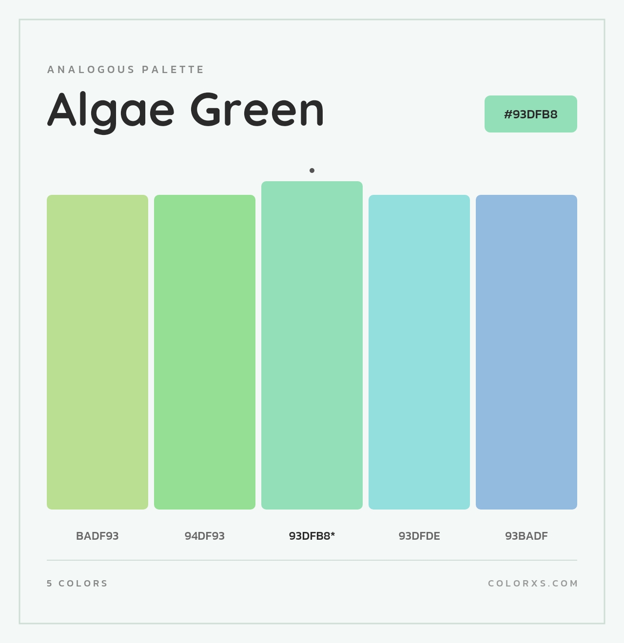 Algae Green - Analogous Color Palette
