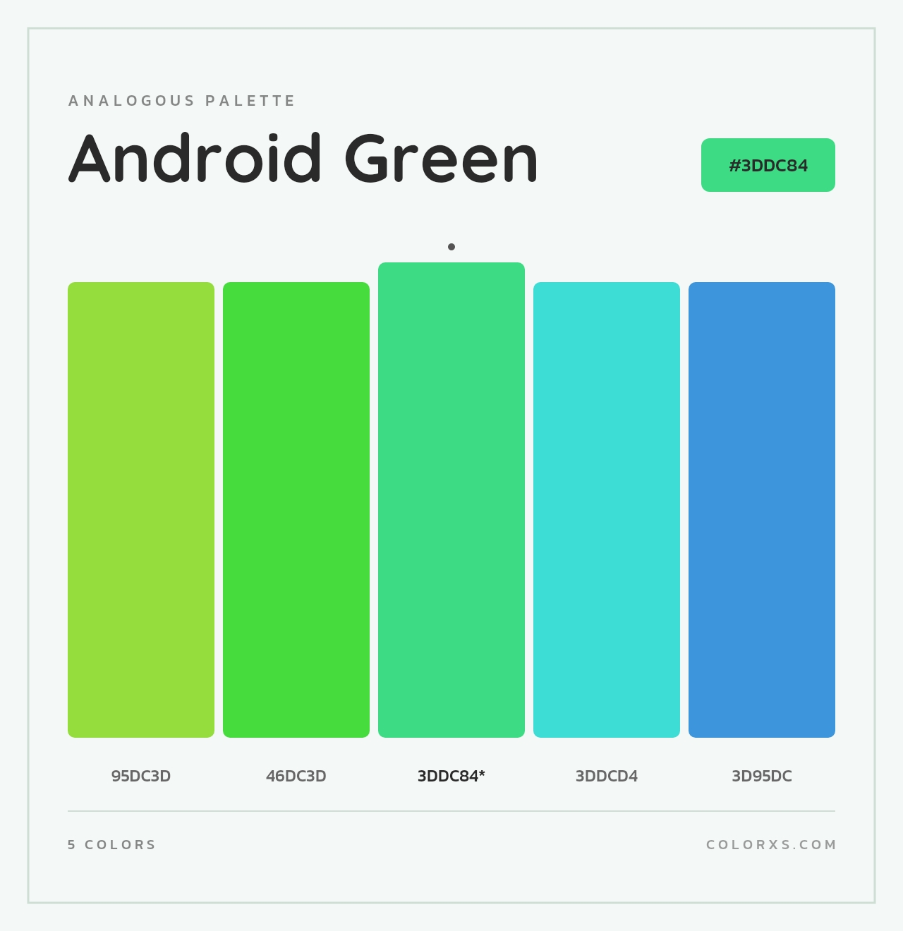 Android Green - Analogous Color Palette