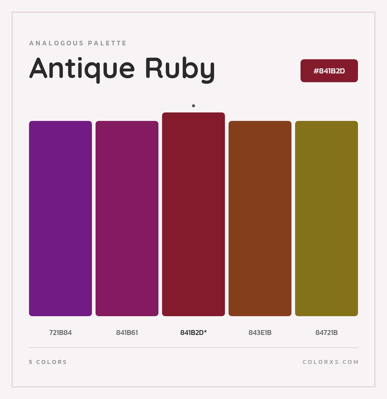 Antique Ruby - Analogous Color Palette