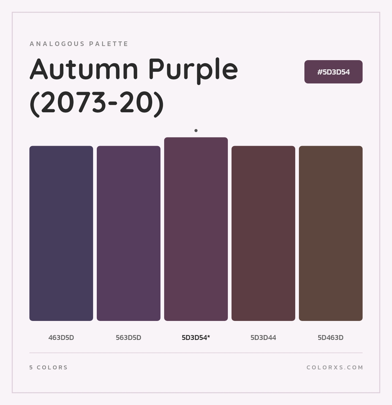 Autumn Purple (2073-20) - Analogous Color Palette