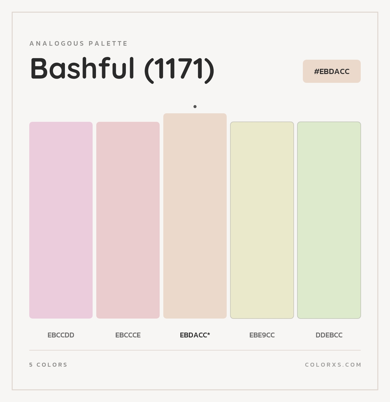 Bashful (1171) - Analogous Color Palette