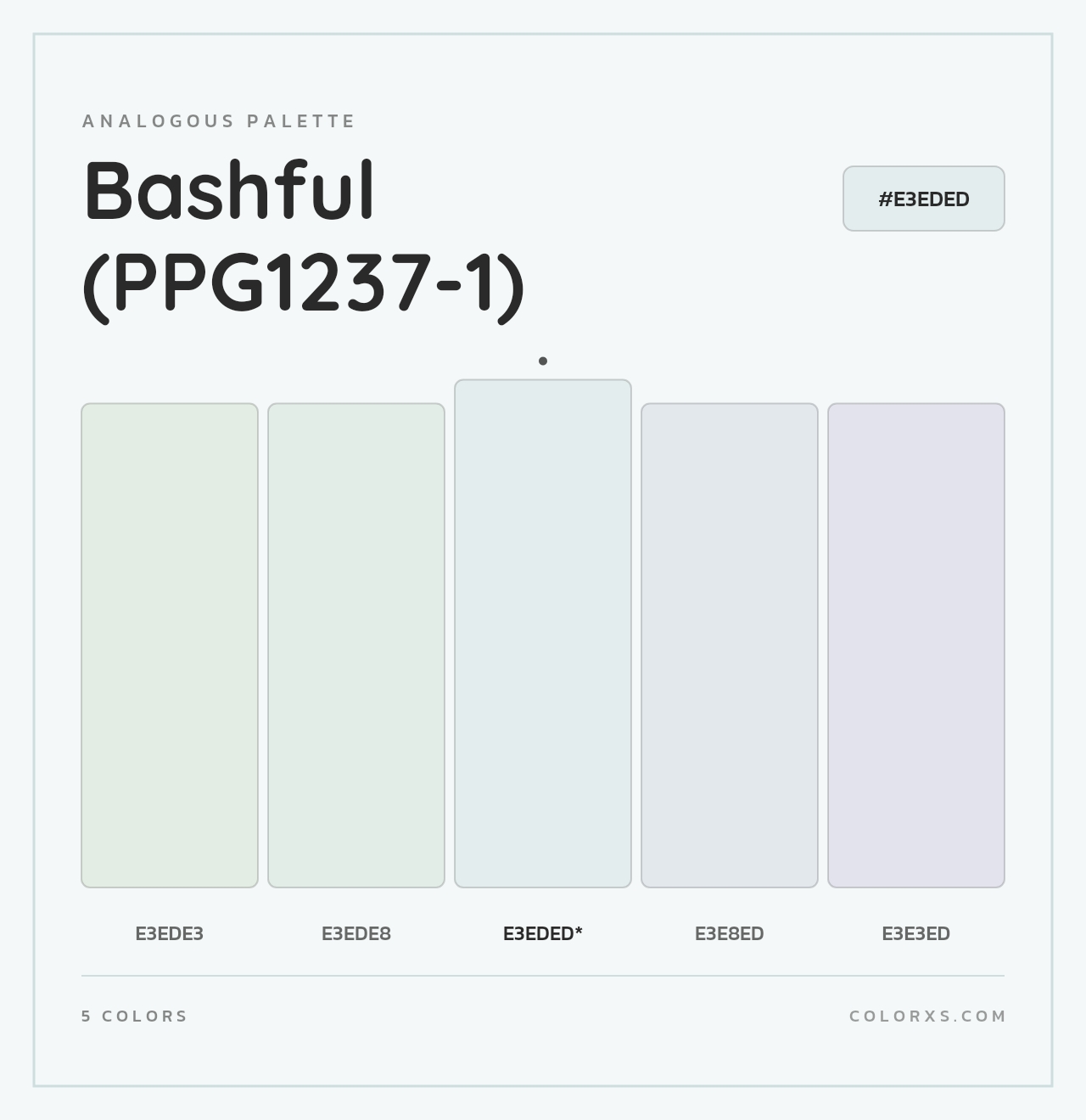 Bashful (PPG1237-1) - Analogous Color Palette