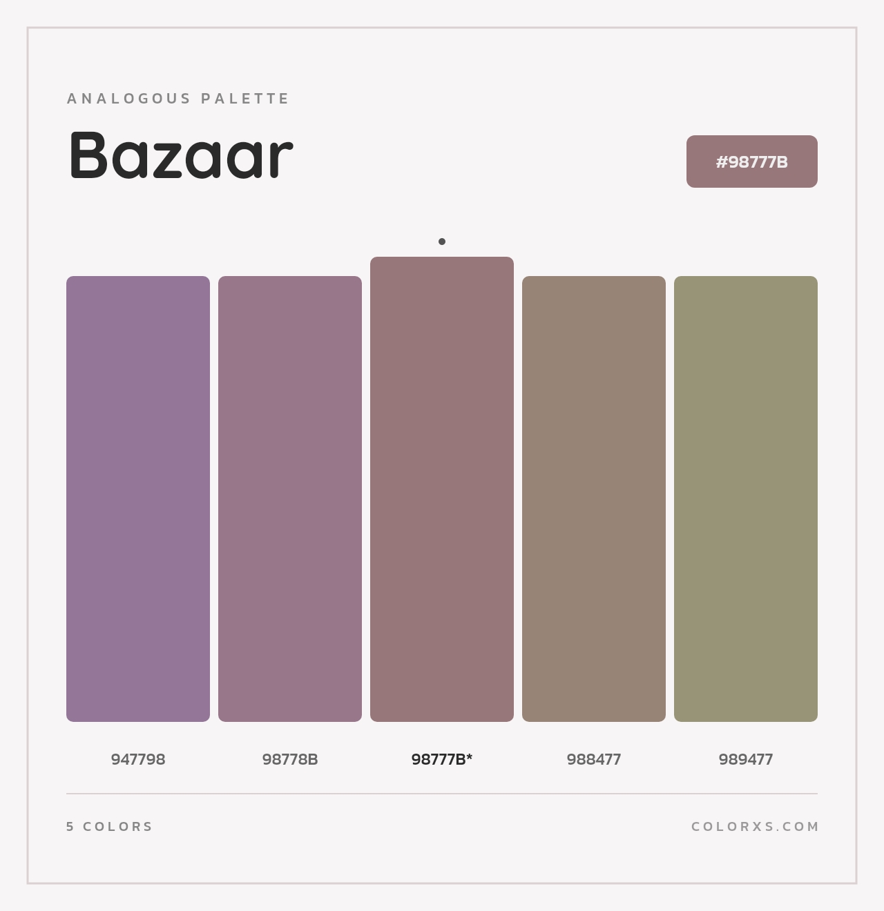 Bazaar - Analogous Color Palette
