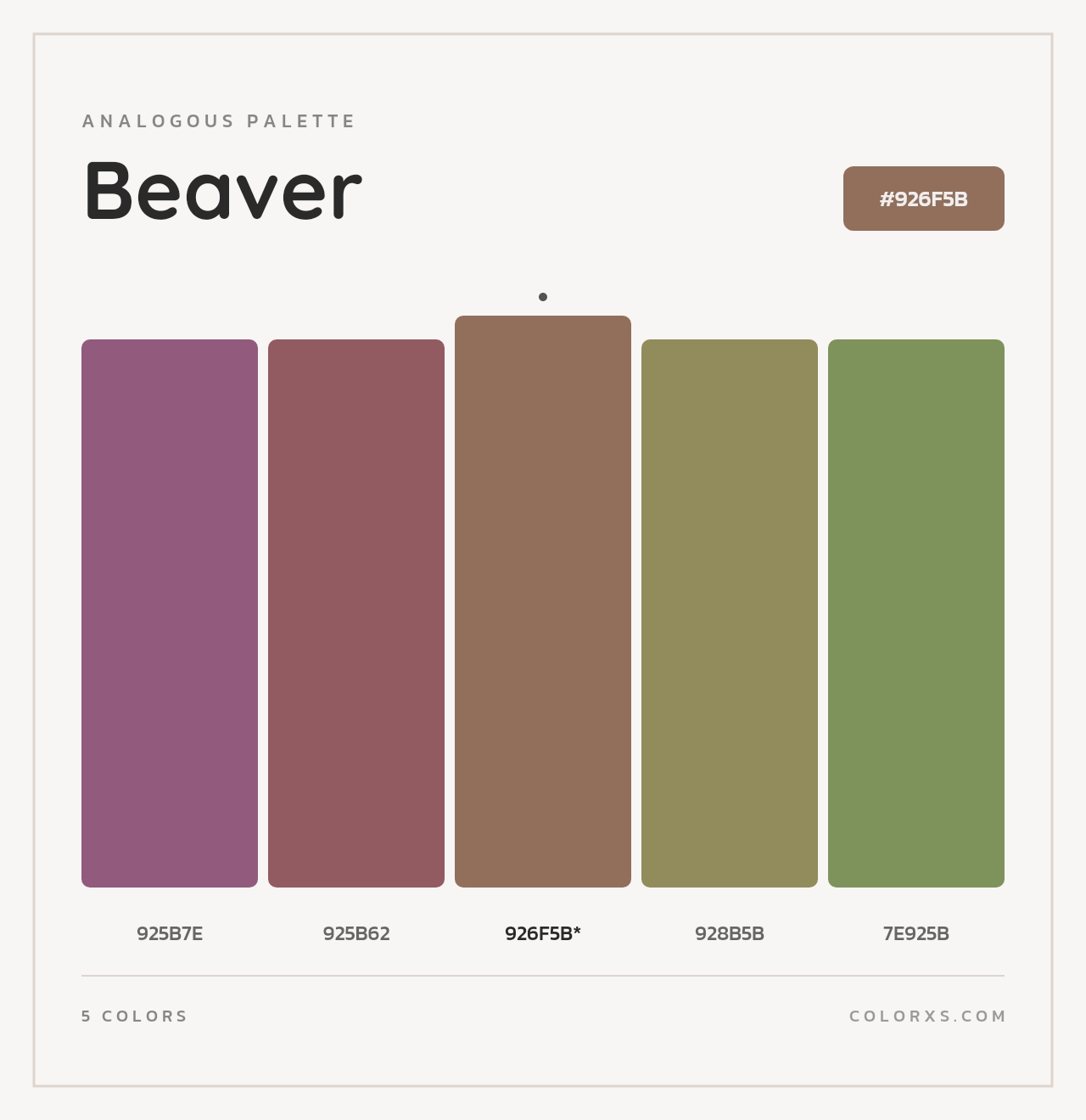 Beaver - Analogous Color Palette