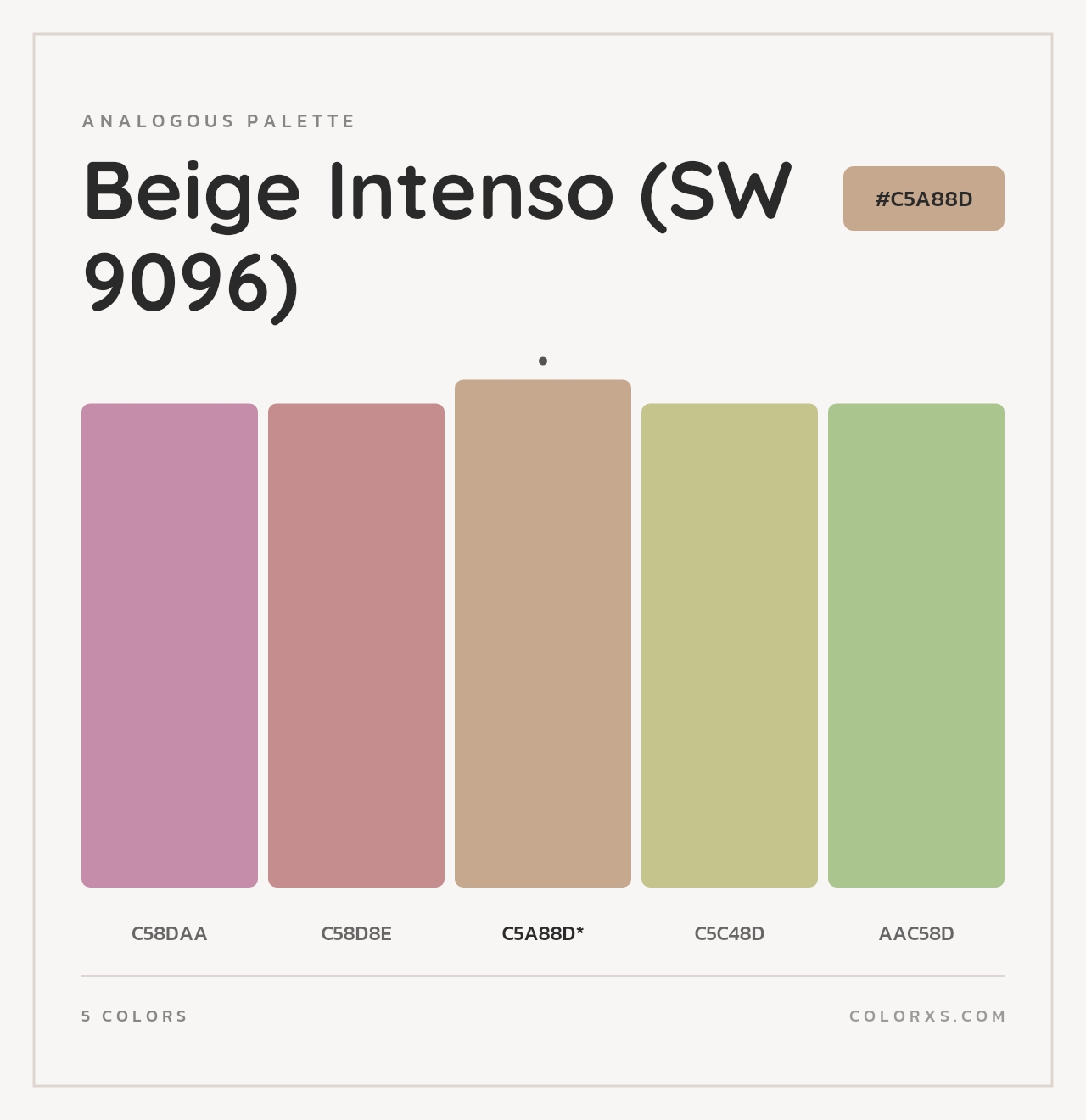 Beige Intenso (SW 9096) - Analogous Color Palette