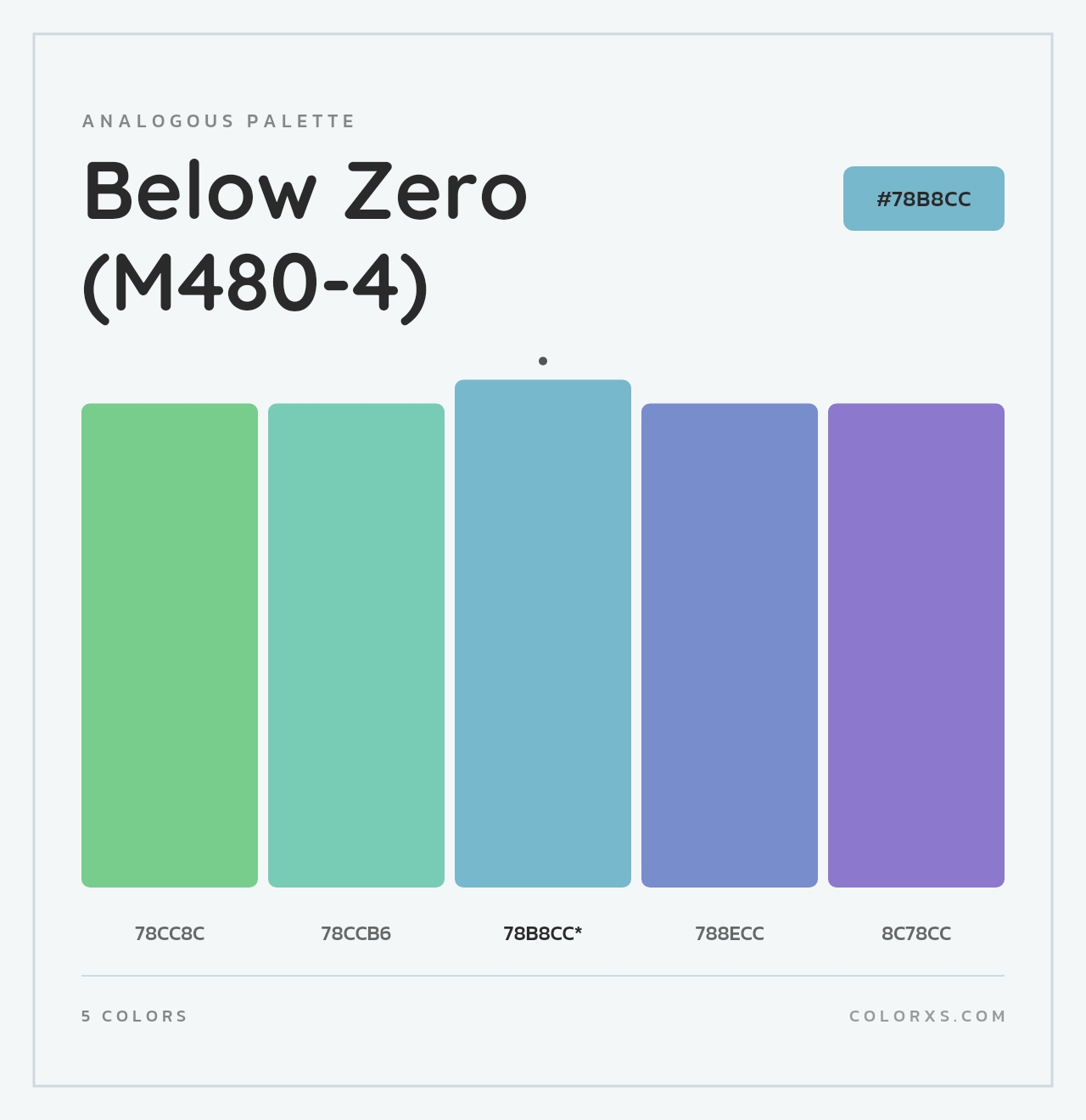 Below Zero (M480-4) - Analogous Color Palette