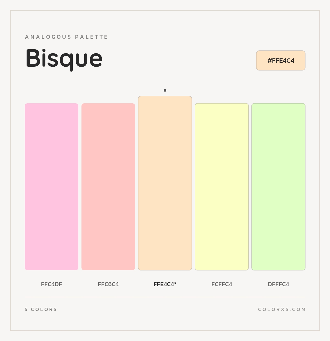 Bisque - Analogous Color Palette