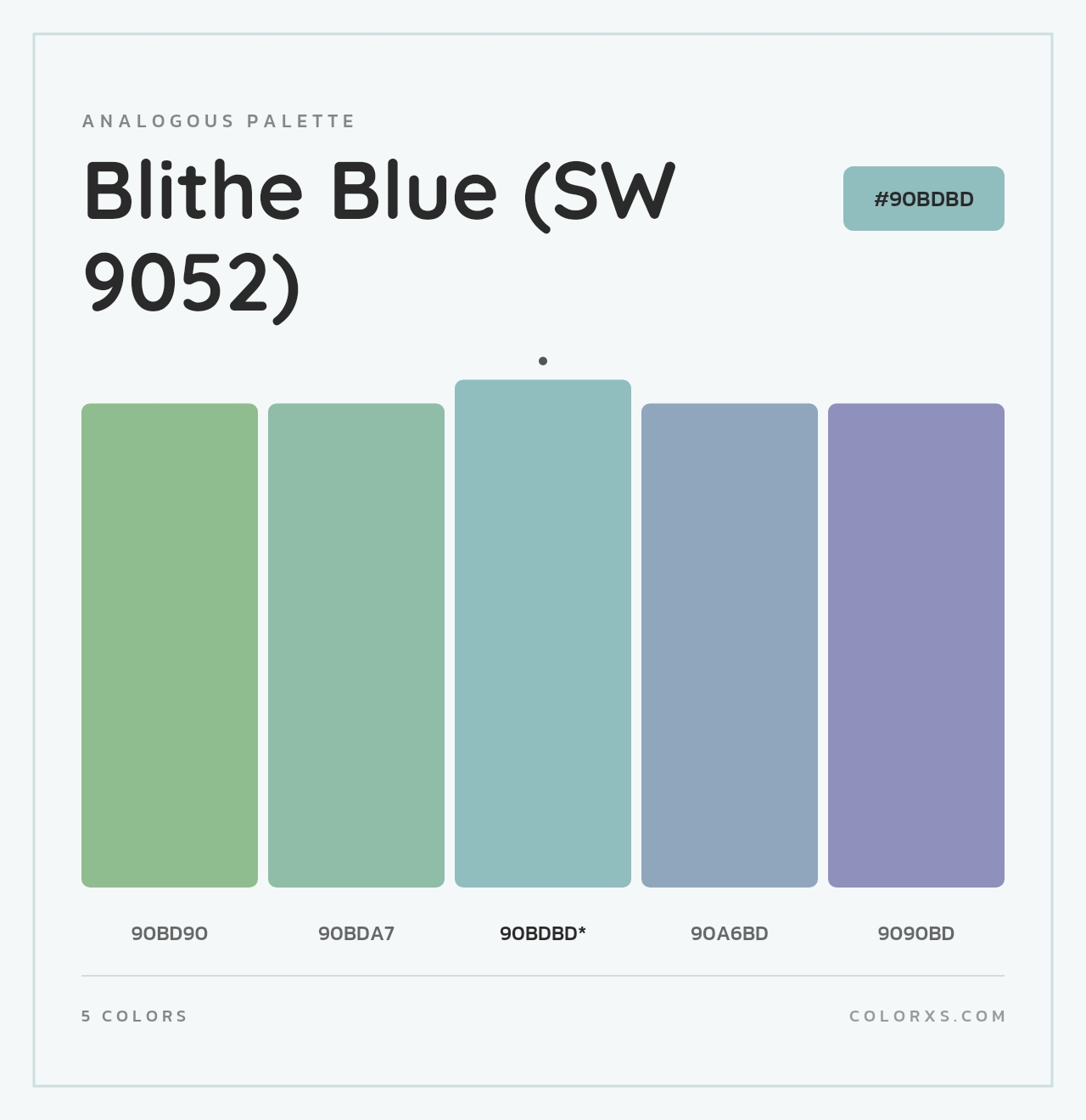 Blithe Blue (SW 9052) - Analogous Color Palette