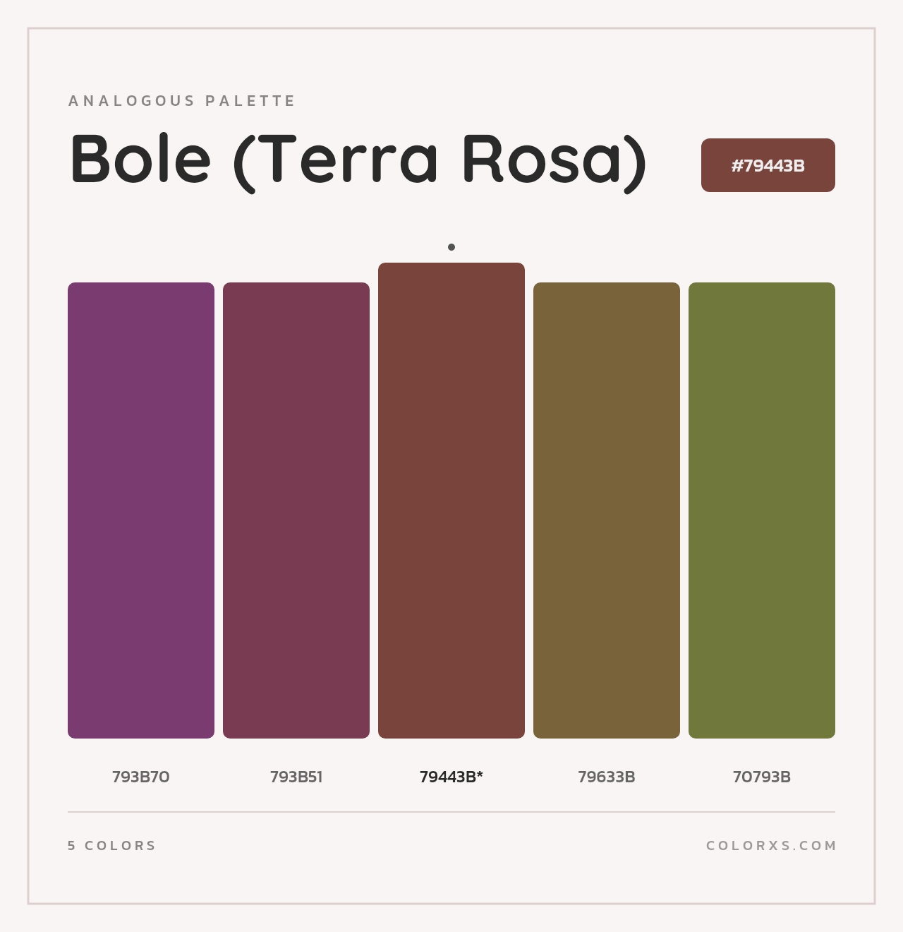 Bole (Terra Rosa) - Analogous Color Palette
