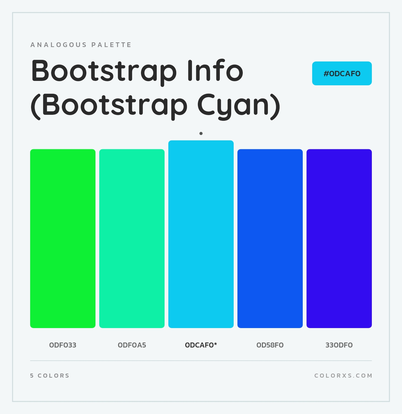 Bootstrap Info (Bootstrap Cyan) - Analogous Color Palette