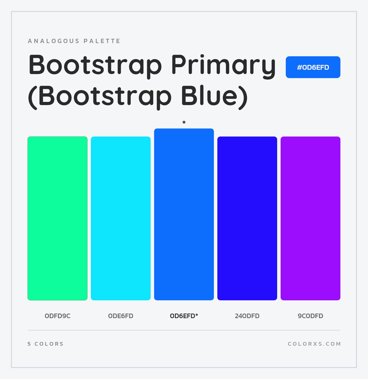 Bootstrap Primary (Bootstrap Blue) - Analogous Color Palette
