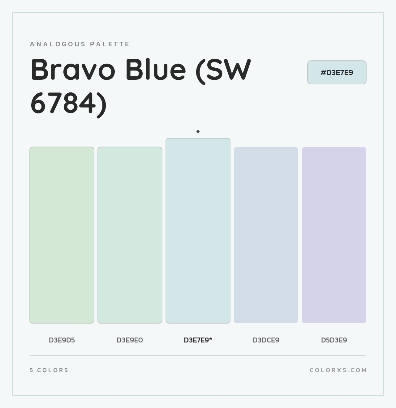 Bravo Blue (SW 6784) - Analogous Color Palette