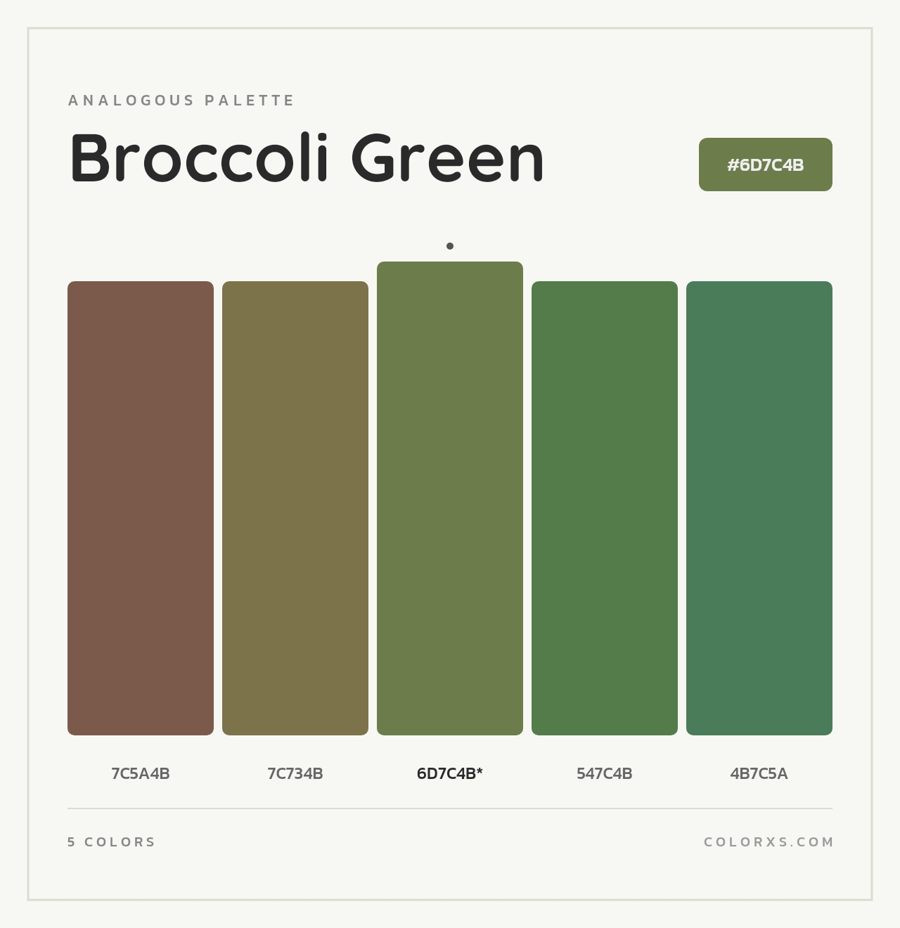 Broccoli Green - Analogous Color Palette