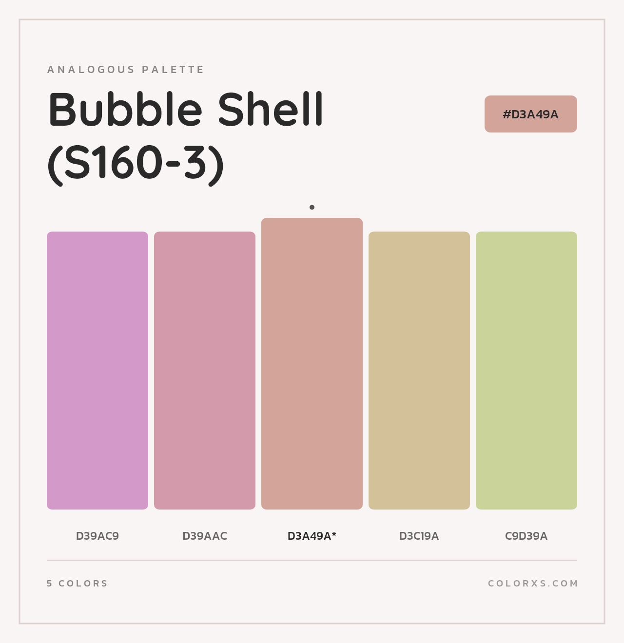 Bubble Shell (S160-3) - Analogous Color Palette