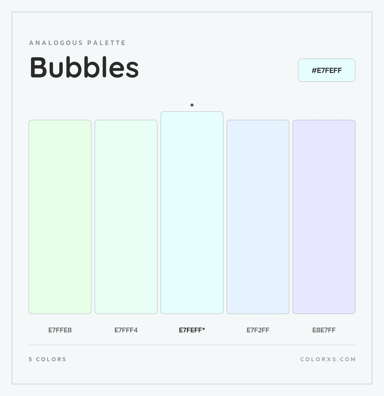Bubbles - Analogous Color Palette