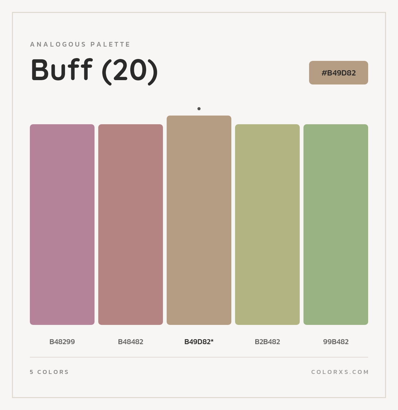 Buff (20) - Analogous Color Palette