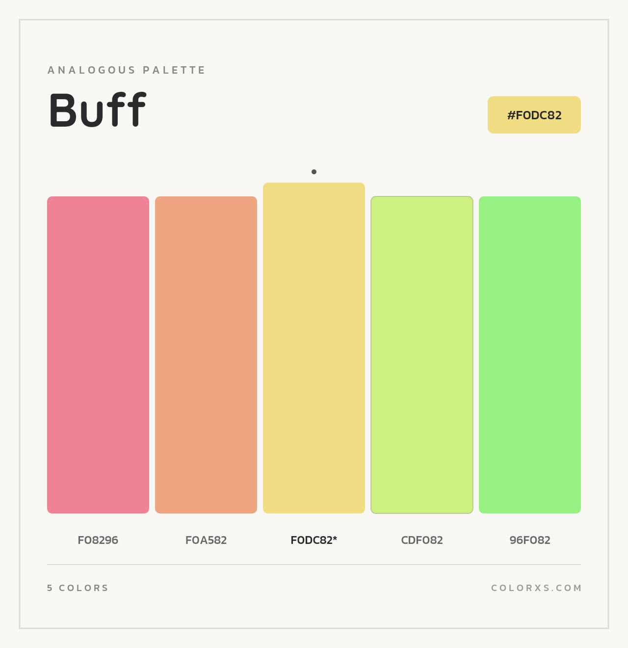 Buff - Analogous Color Palette