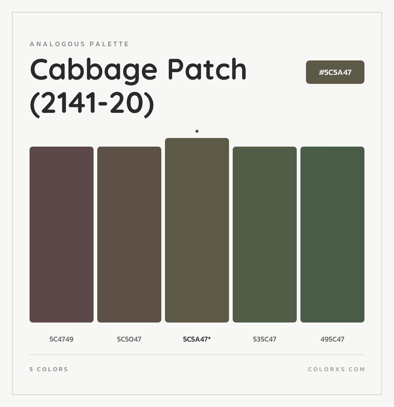 Cabbage Patch (2141-20) - Analogous Color Palette