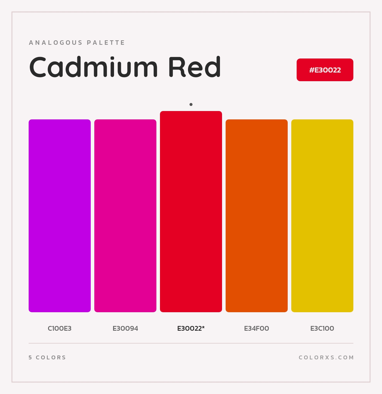 Cadmium Red - Analogous Color Palette
