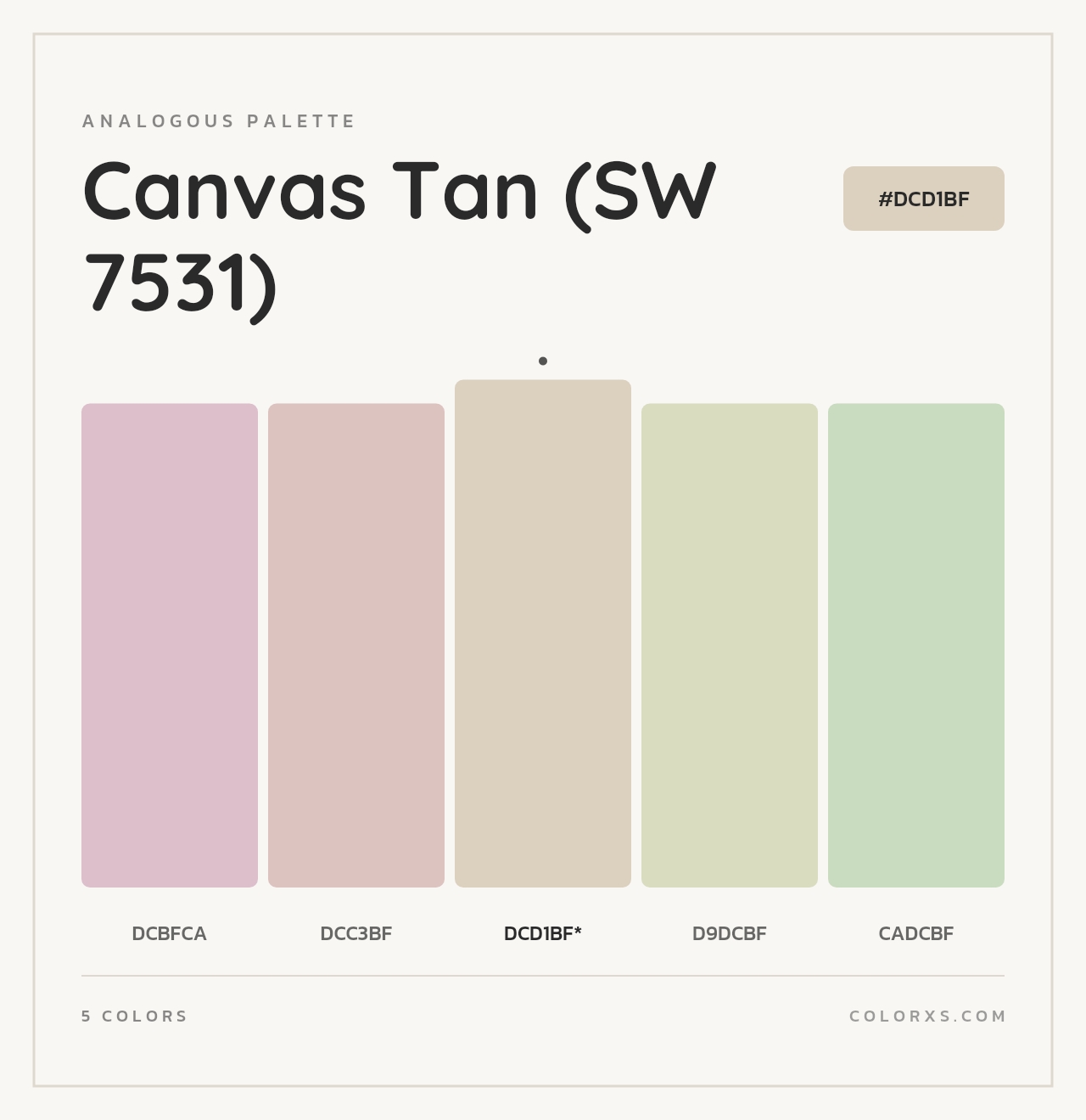 Canvas Tan (SW 7531) - Analogous Color Palette