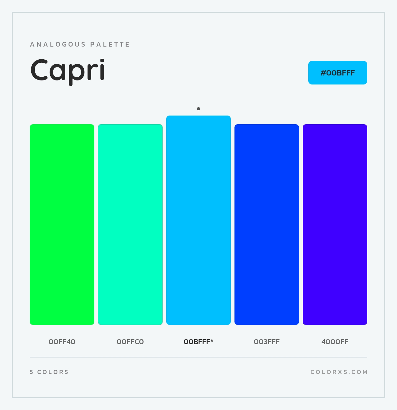 Capri - Analogous Color Palette