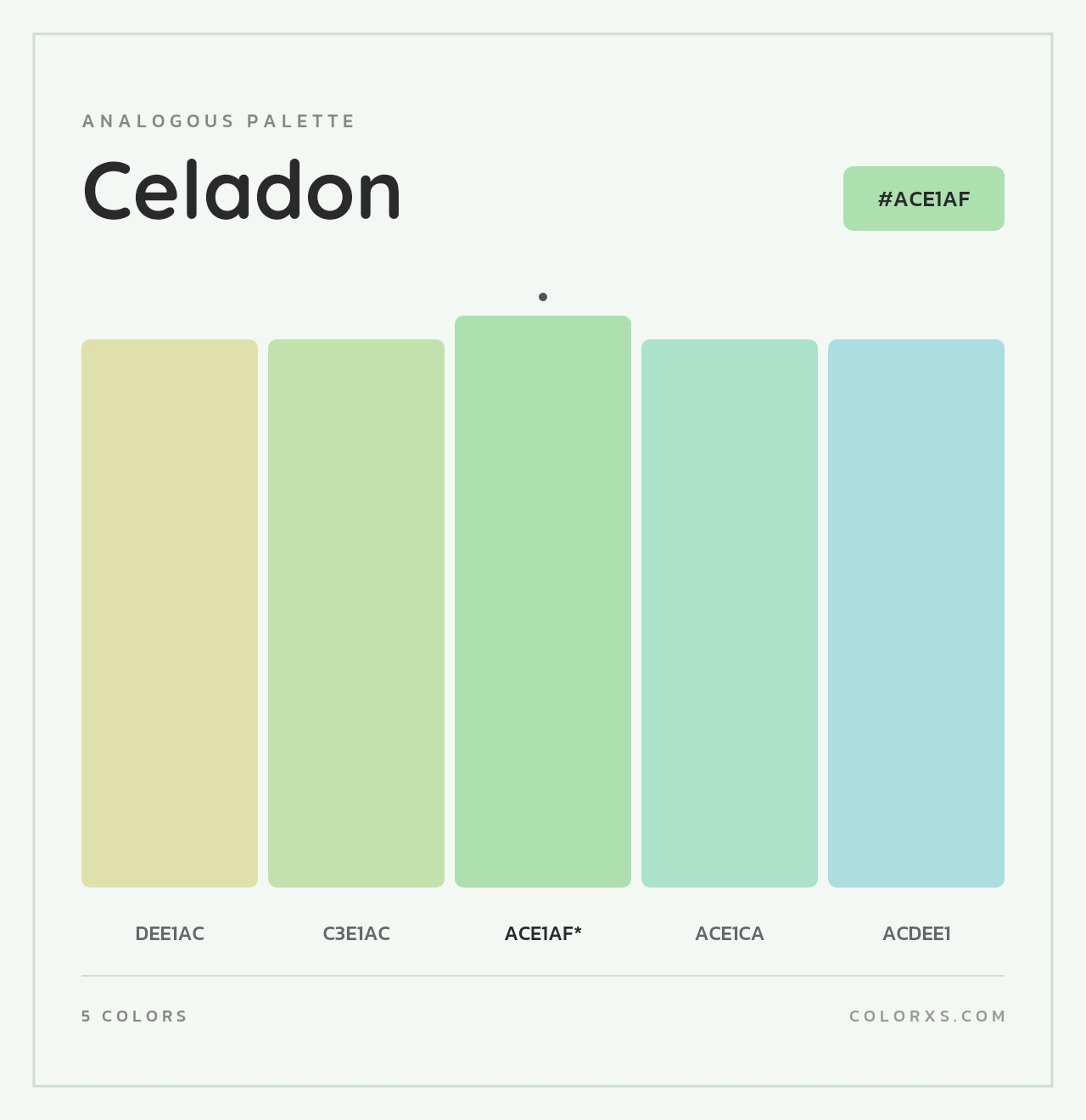 Celadon - Analogous Color Palette