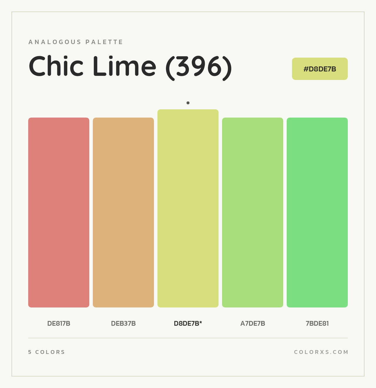 Chic Lime (396) - Analogous Color Palette