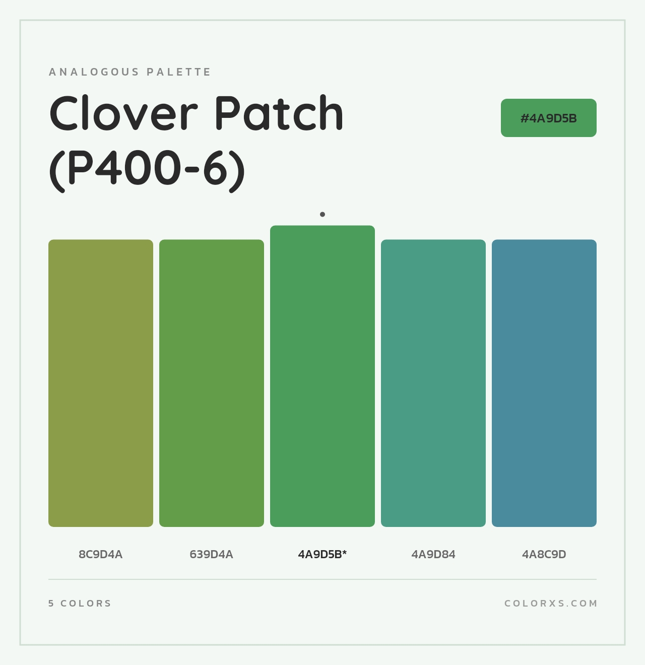 Clover Patch (P400-6) - Analogous Color Palette