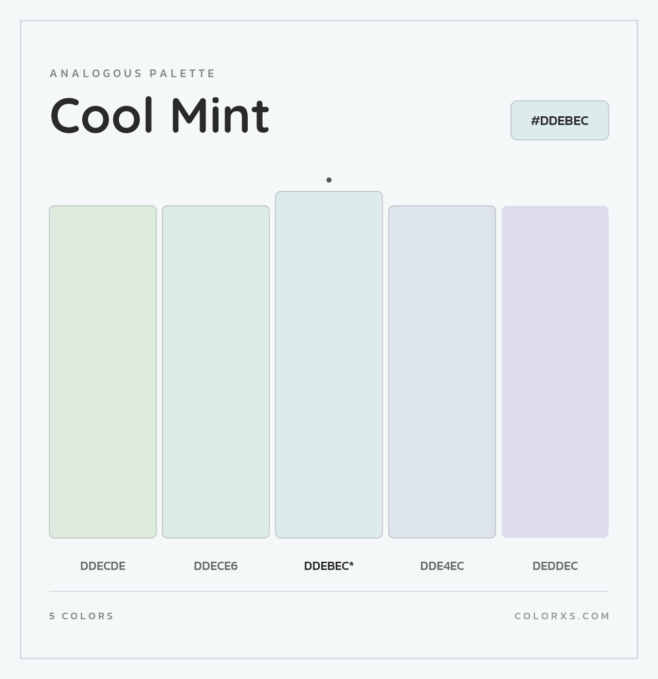 Cool Mint - Analogous Color Palette