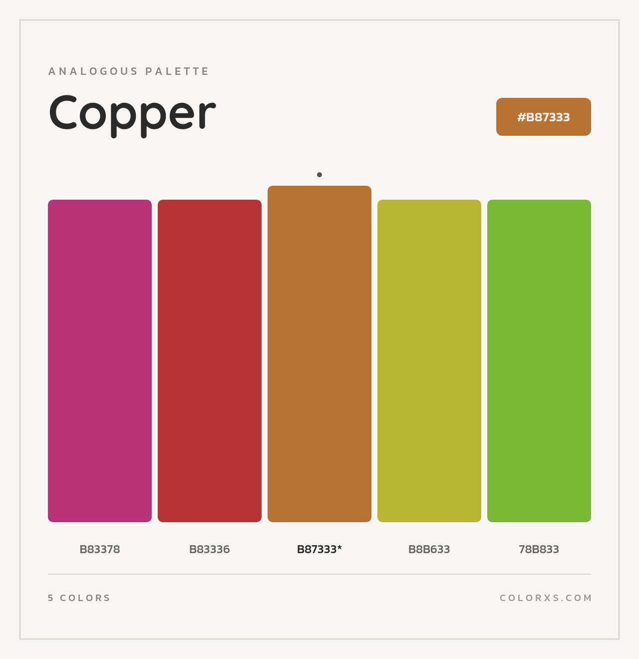 Copper - Analogous Color Palette
