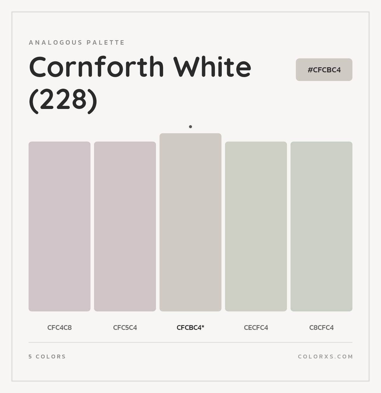 Cornforth White (228) - Analogous Color Palette