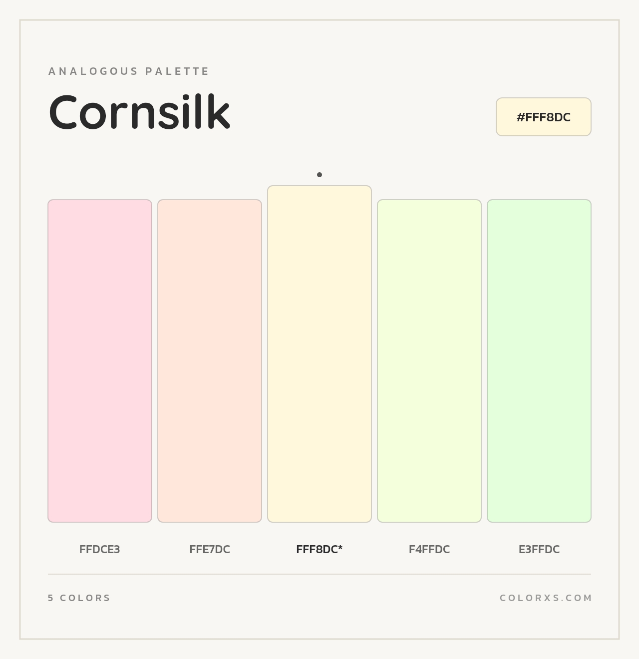 Cornsilk - Analogous Color Palette