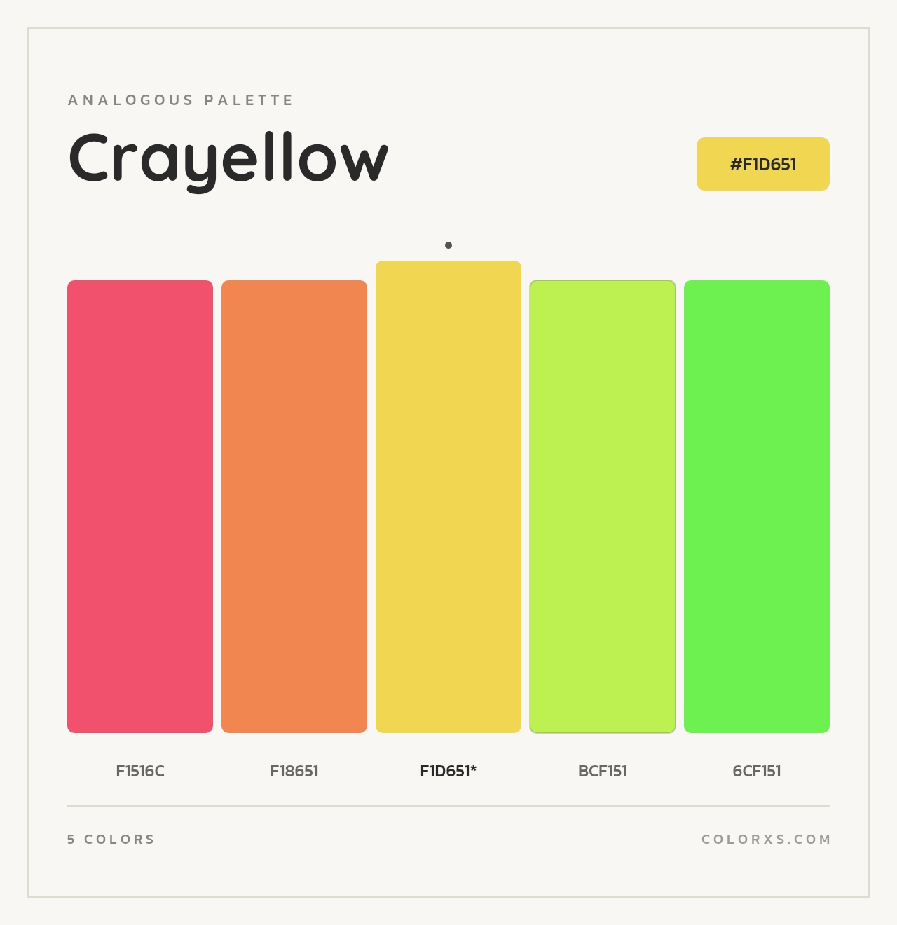 Crayellow - Analogous Color Palette
