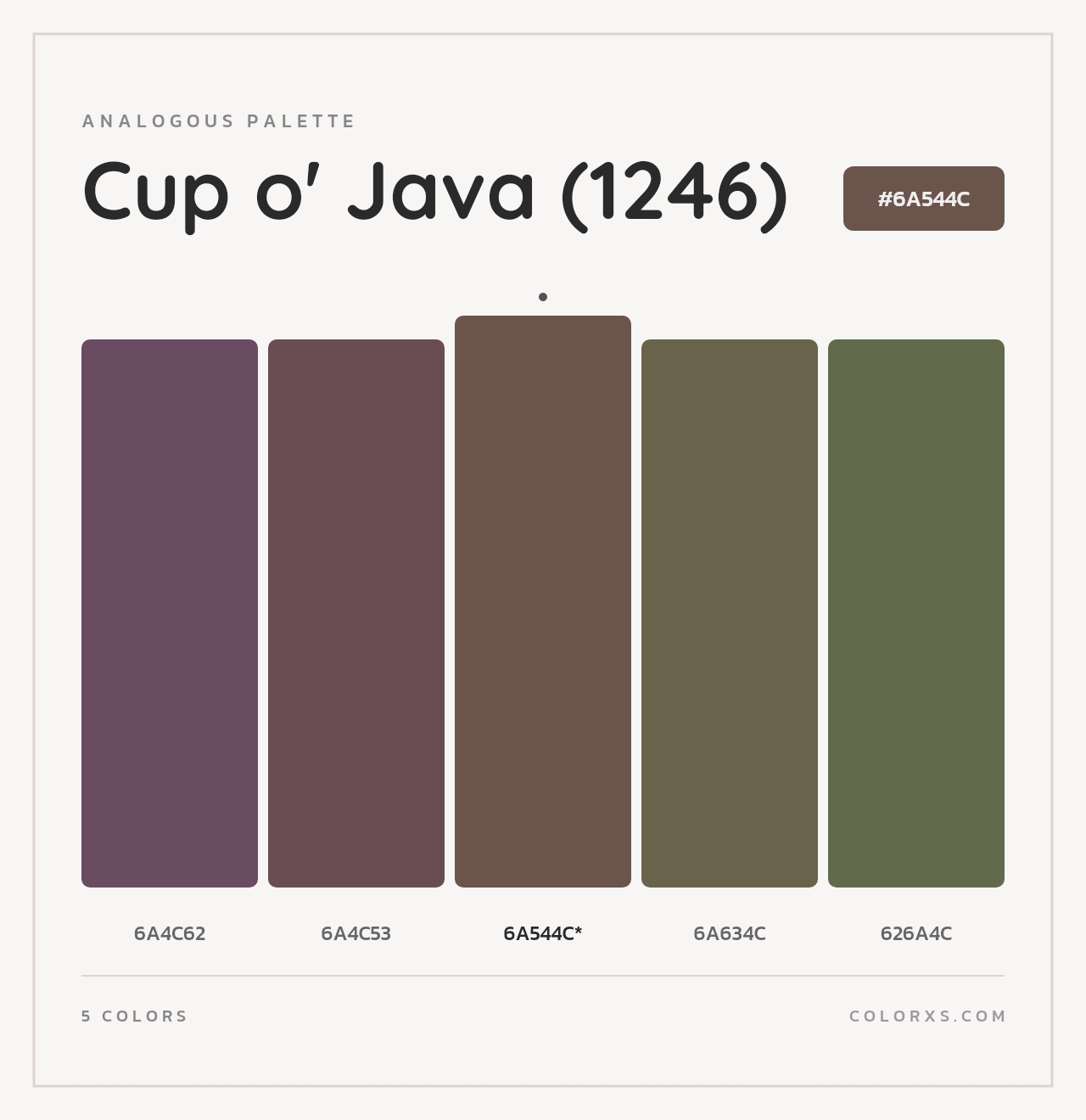 Cup o' Java (1246) - Analogous Color Palette