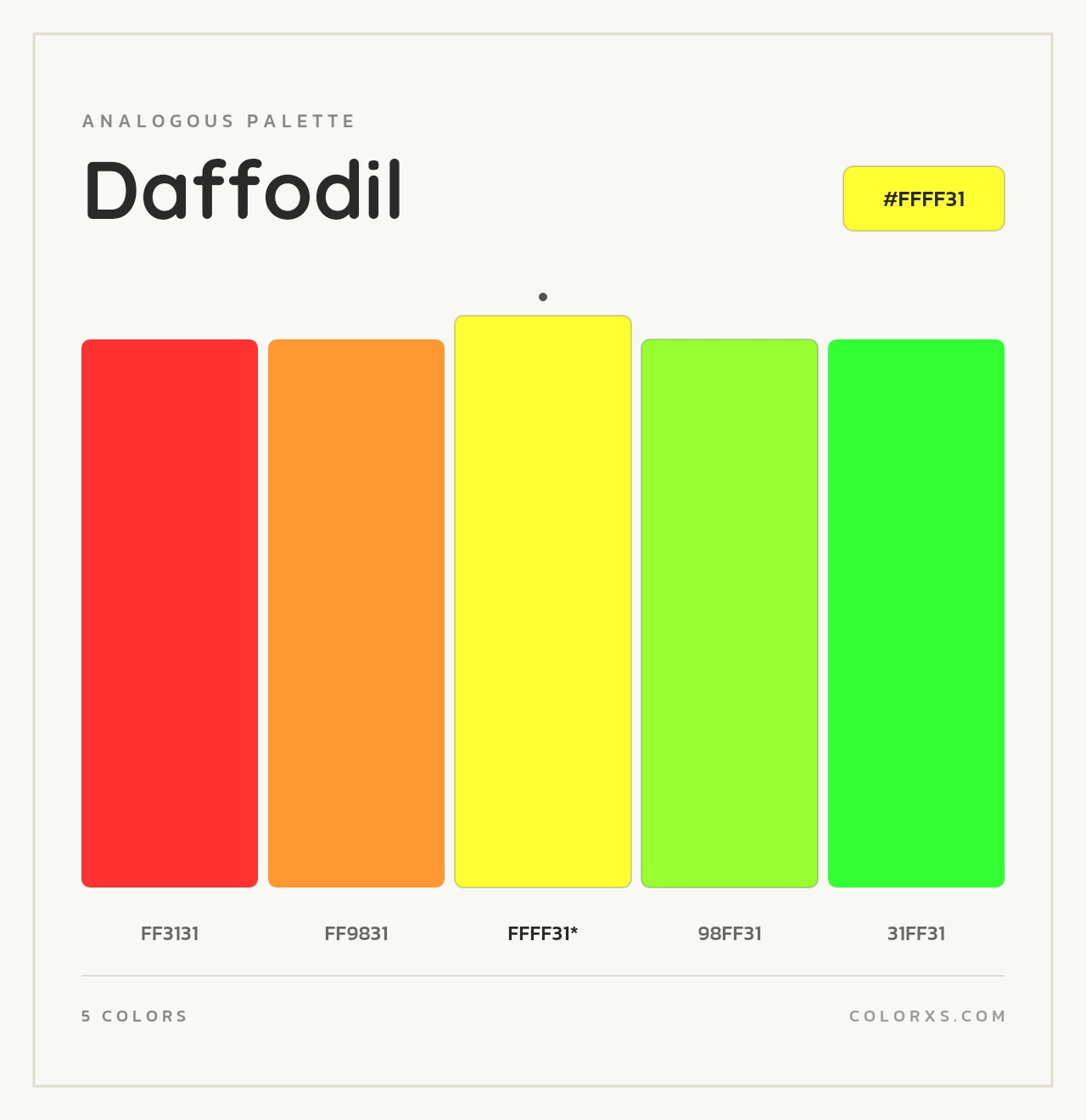 Daffodil - Analogous Color Palette
