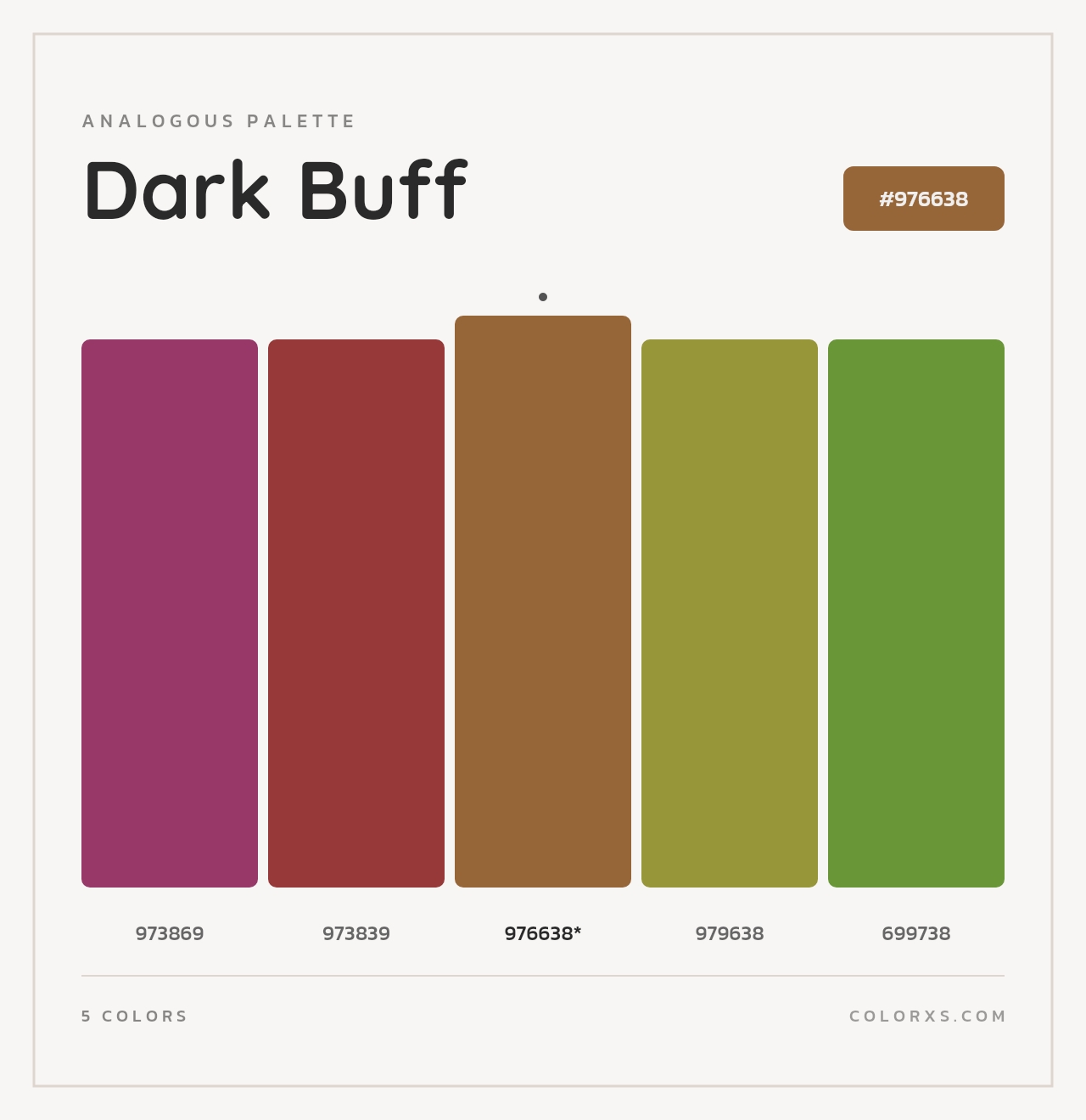 Dark Buff - Analogous Color Palette