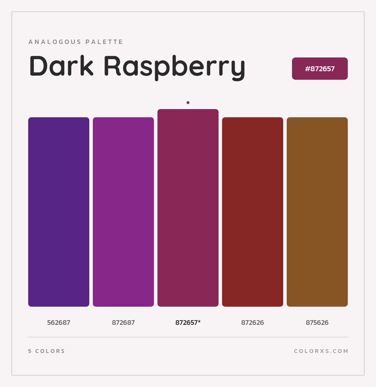 Dark Raspberry - Analogous Color Palette