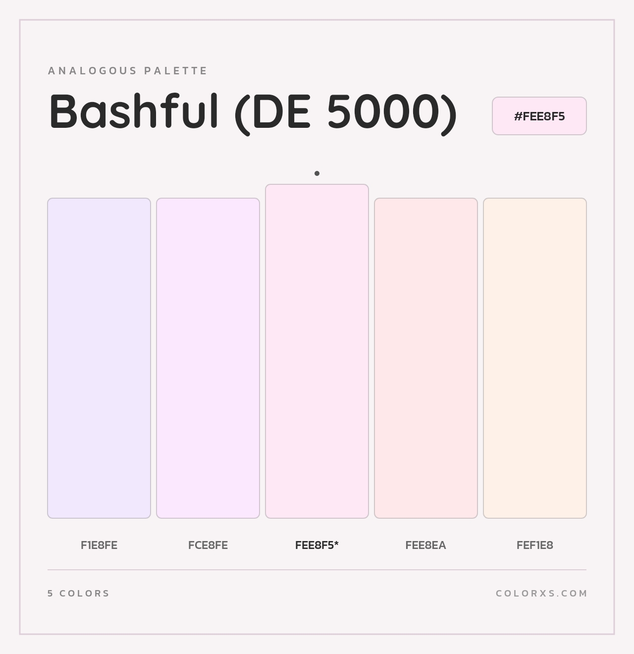 Bashful (DE 5000) - Analogous Color Palette