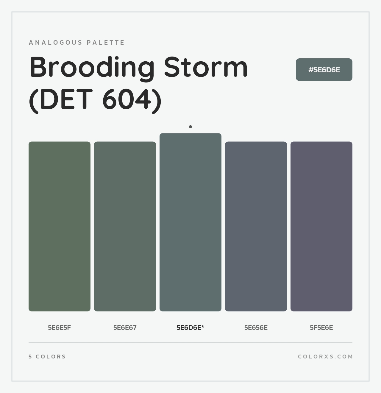 Brooding Storm (DET 604) - Analogous Color Palette