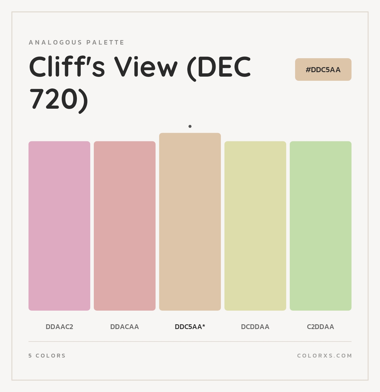 Cliff's View (DEC 720) - Analogous Color Palette
