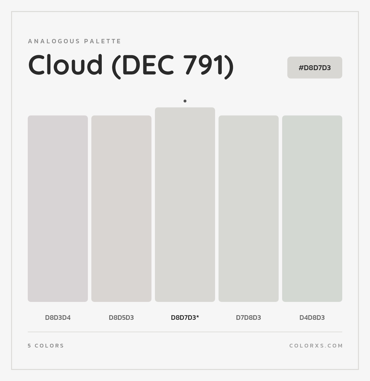 Cloud (DEC 791) - Analogous Color Palette
